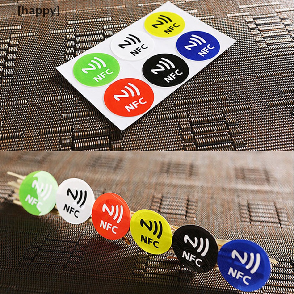 Ha 1pc Stiker Nfc Smart Ntag213 Bahan Pet Anti Air Untuk Semua Jenis Smartphone