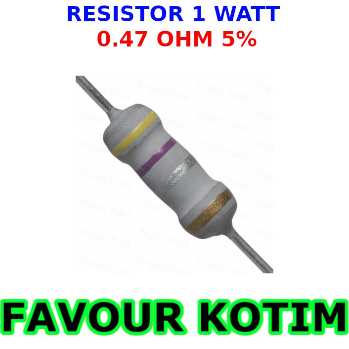 RESISTOR 0.47 OHM 1 W WATT 1W 5 PERSEN FVKOTIM