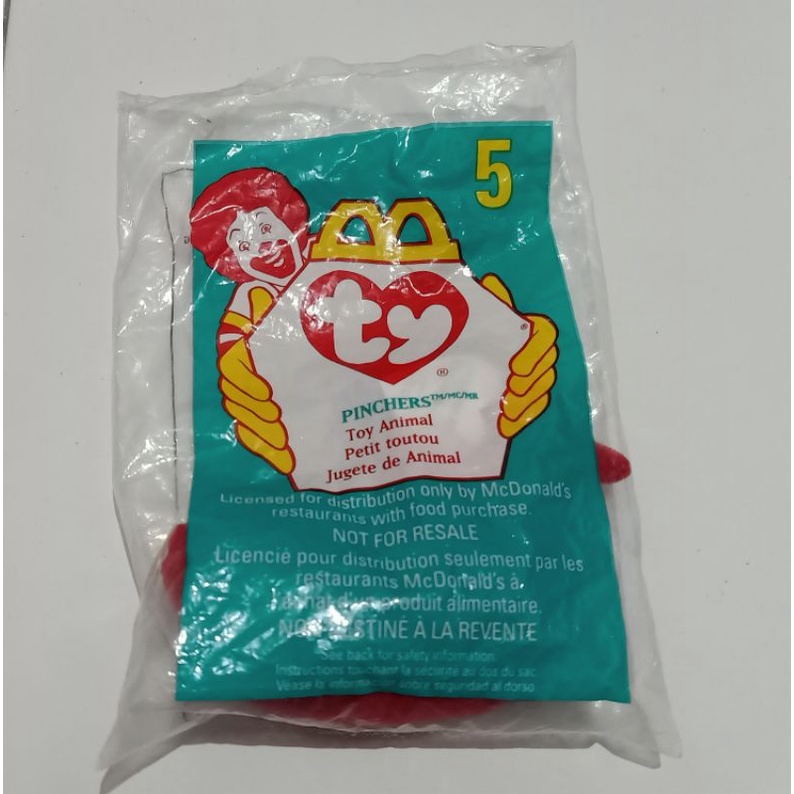 McD Ty Teenie Beanie Babies 1998 #5 Pinchers