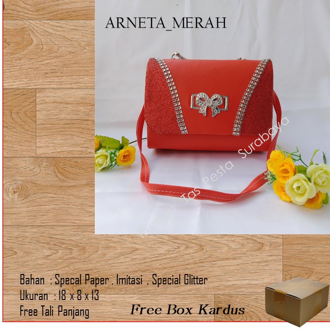 Tas Pesta,Tas Kecil,Tas Imut,ARNETA_MERAH