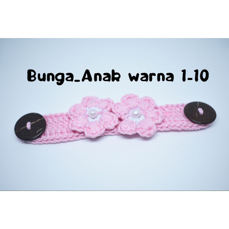 konektor masker anak / A. Bunga_Anak / konektor masker rajut / connector mask