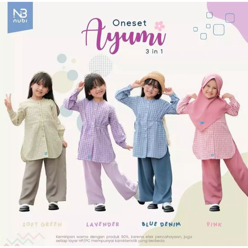 ONESET AYUMI by Nubintang/SETELAN MUSLIM CEWEK
