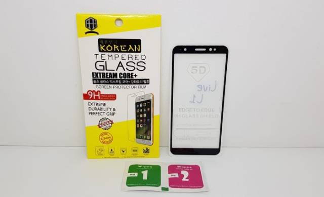 KOREAN Tempered Glass Zenfone Live L1 5.5 inchi FULL SCREEN Guard TG 5D Asus ZA550KL FULL GLUE