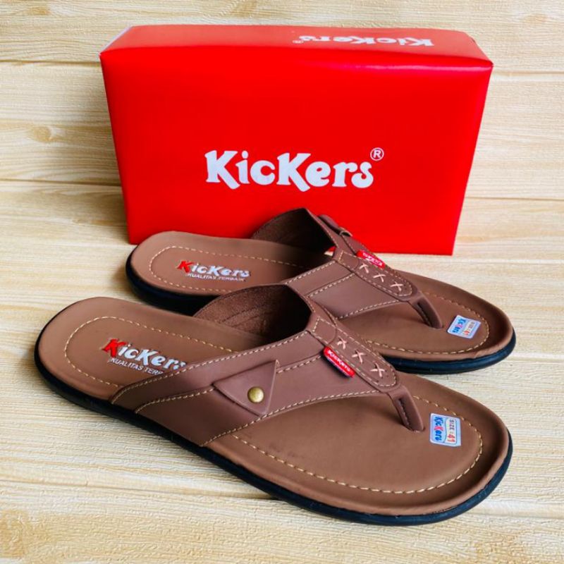 SANDAL JAPIT PRIA KULIT KICKERS/SANDAL JEPIT PRIA/SANDAL KULIT PRIA TERBARU