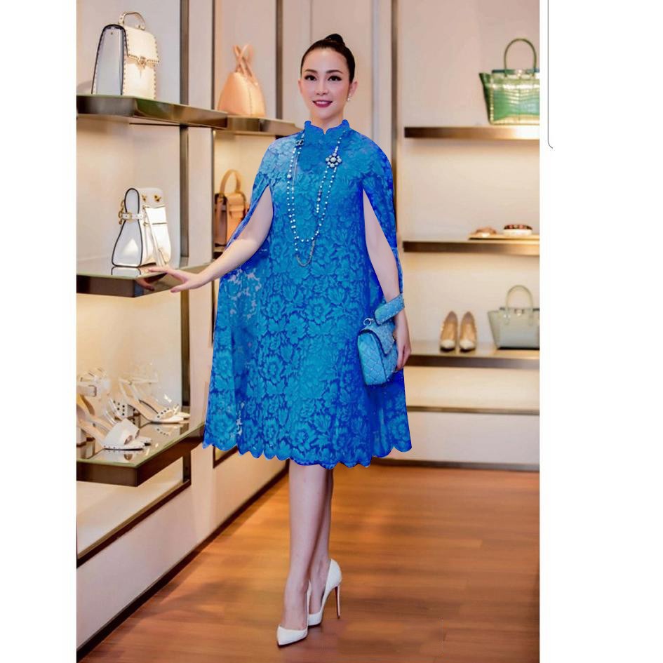 REALPIC 3 UKURAN M L JUMBO DRESS MARTHA BRUKAT LAPIS FURING FASHION PAKAIAN WANITA KR ADA VIDEO REAL PICT
