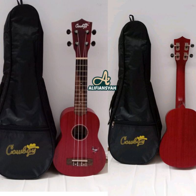 UKULELE COWBOY SOPRANO 21&quot; FREE TAS DAN PICK MKUALITAS IMPORT ORIGINAL COWBOY