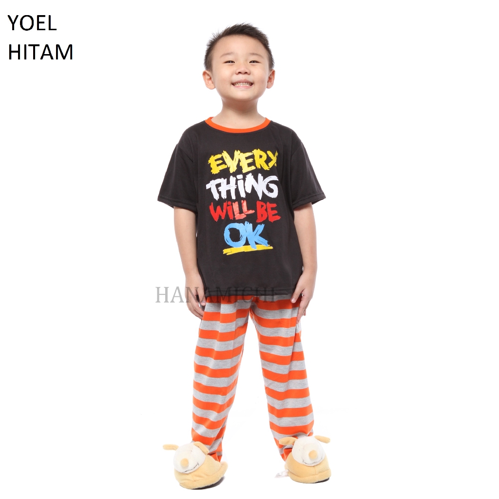 Hanamichi YOEL.CP Baju Tidur Anak Lengan Pendek