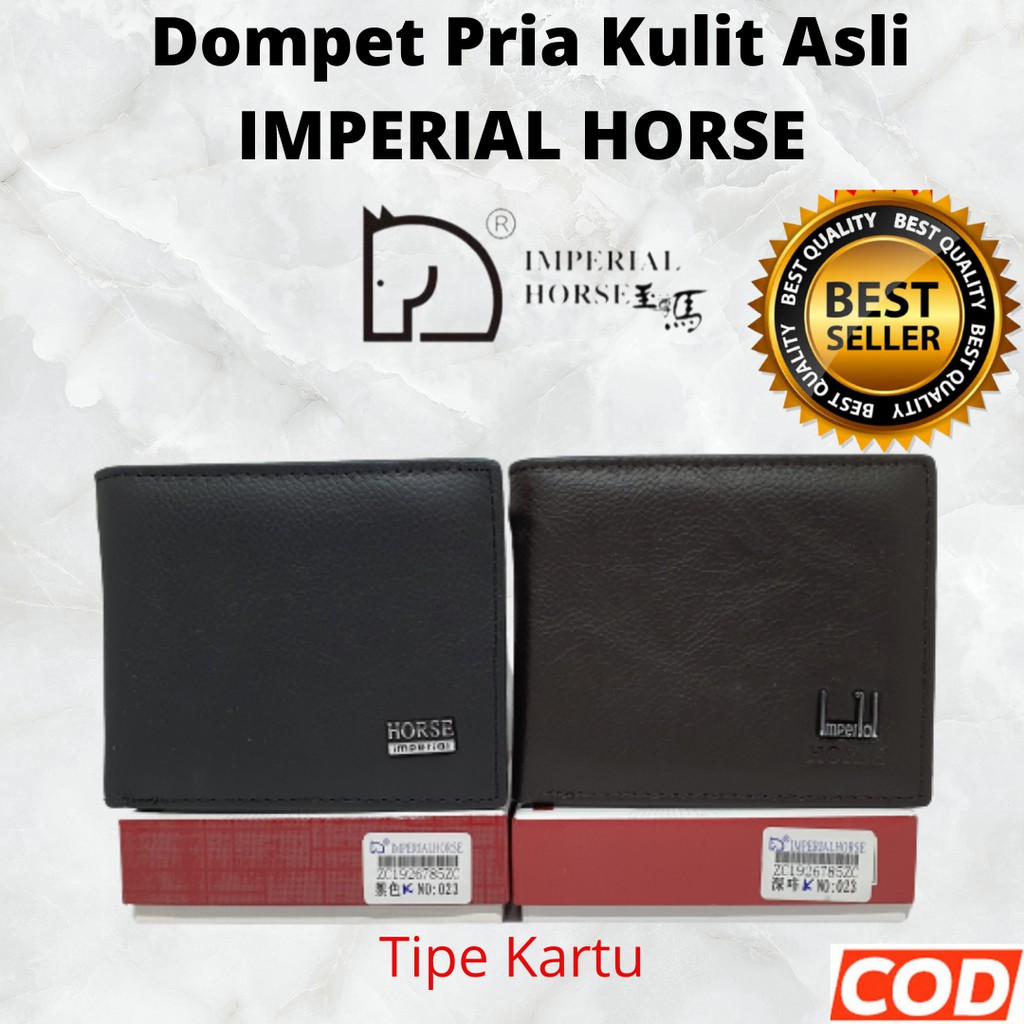 Dompet Pria Kulit Asli Imperial Horse | Dompet Cowo Import Murah Keren Terbaru (Horse-023-Kartu)