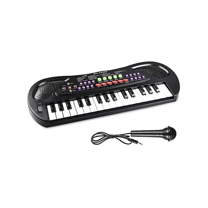 TERJAMIN AMAN Mainan Anak - 32 Keyboard Electric Piano Alat Musik Organ Hitam Murah