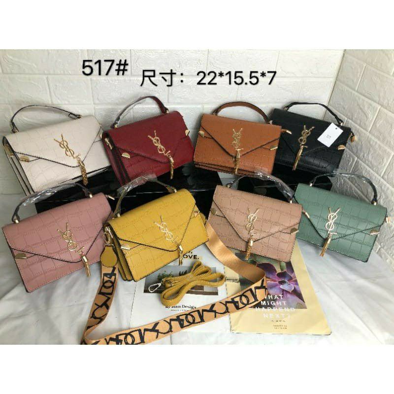 TAS YSL FASHION INPORT HITAM RANTAI