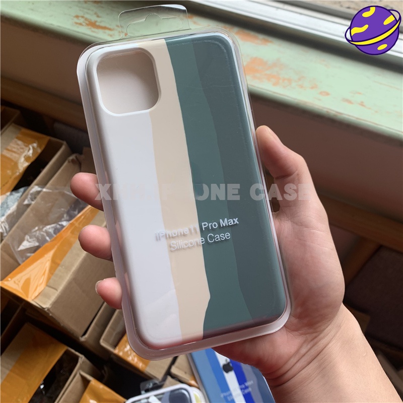 Soft Case Silikon Motif Pelangi Untuk Iphone 6 7 8 Plus X Xs Max Xr I11 I12 11pro 12pro