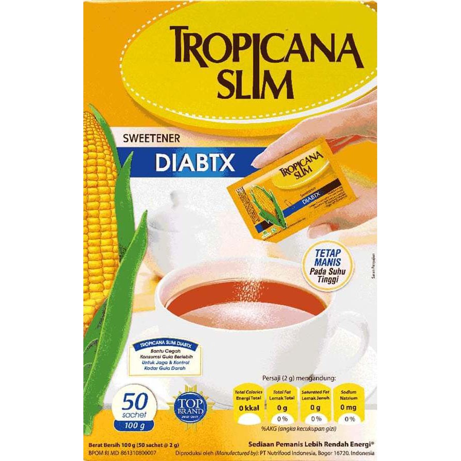 

Tropicana Slim Sweetener Diabtx 50 Sachet