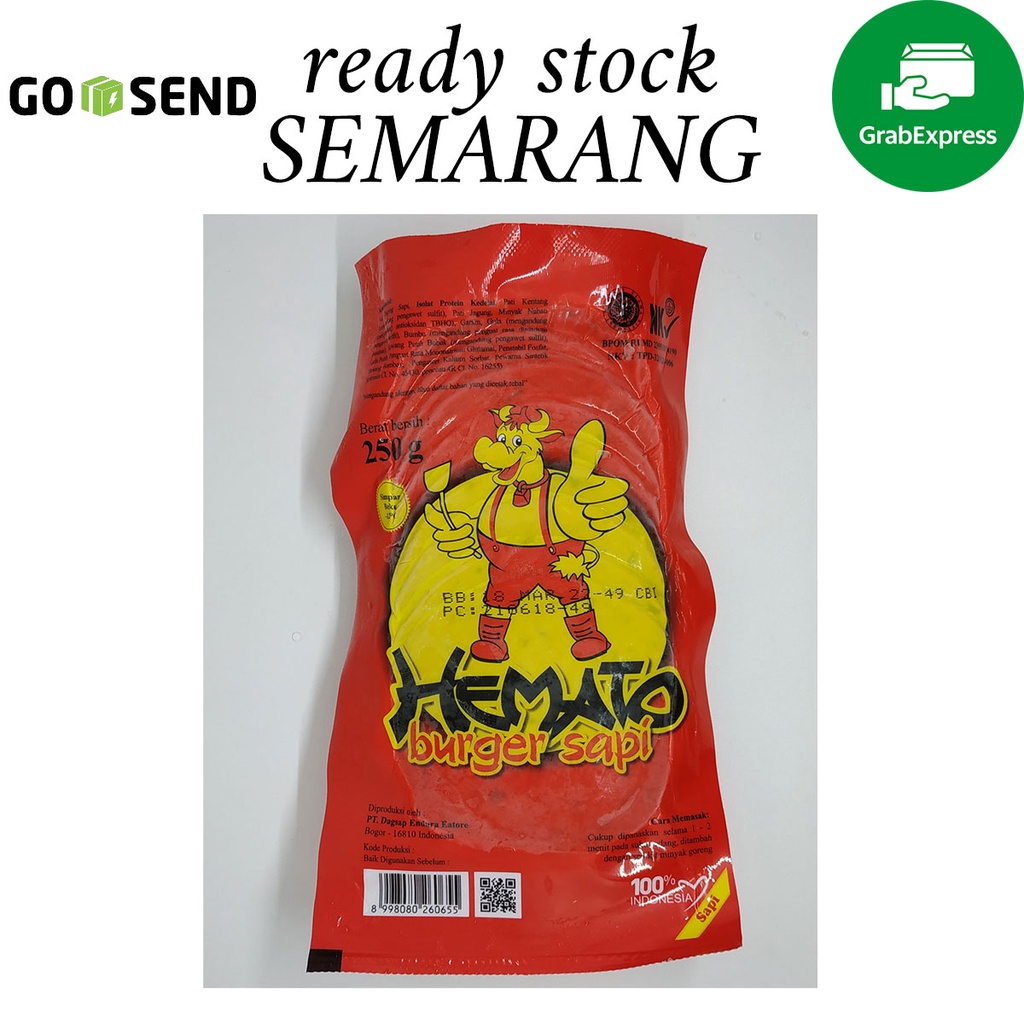 

Hemato Daging Burger Sapi 250 Gram Isi 10