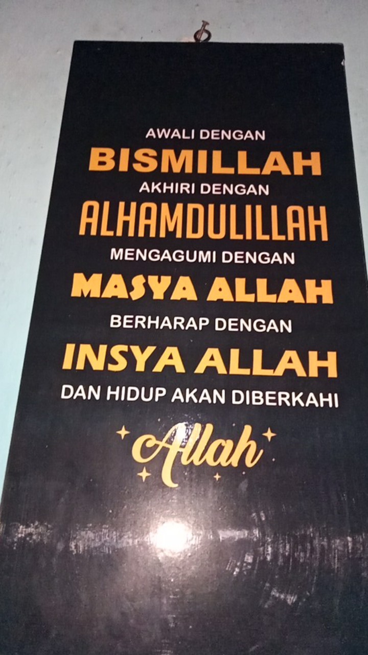 Pajangan Dekorasi Rumah Islam Ayat Nasehat Quran Kaligrafi Quote Islamic Tulisan Motivasi Unik Murah