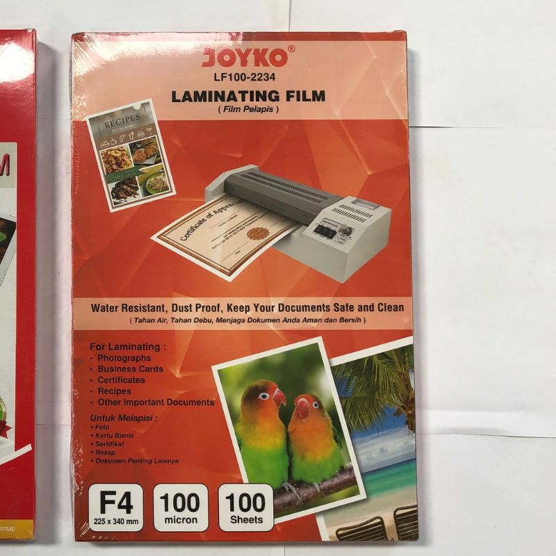 

Laminating A4/F4 Joyko 100micron