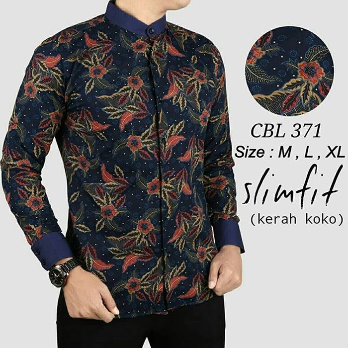 KEMEJA BATIK PRIA SLIM FIT / BAJU BATIK / BAJU KOKO PRIA CBL371