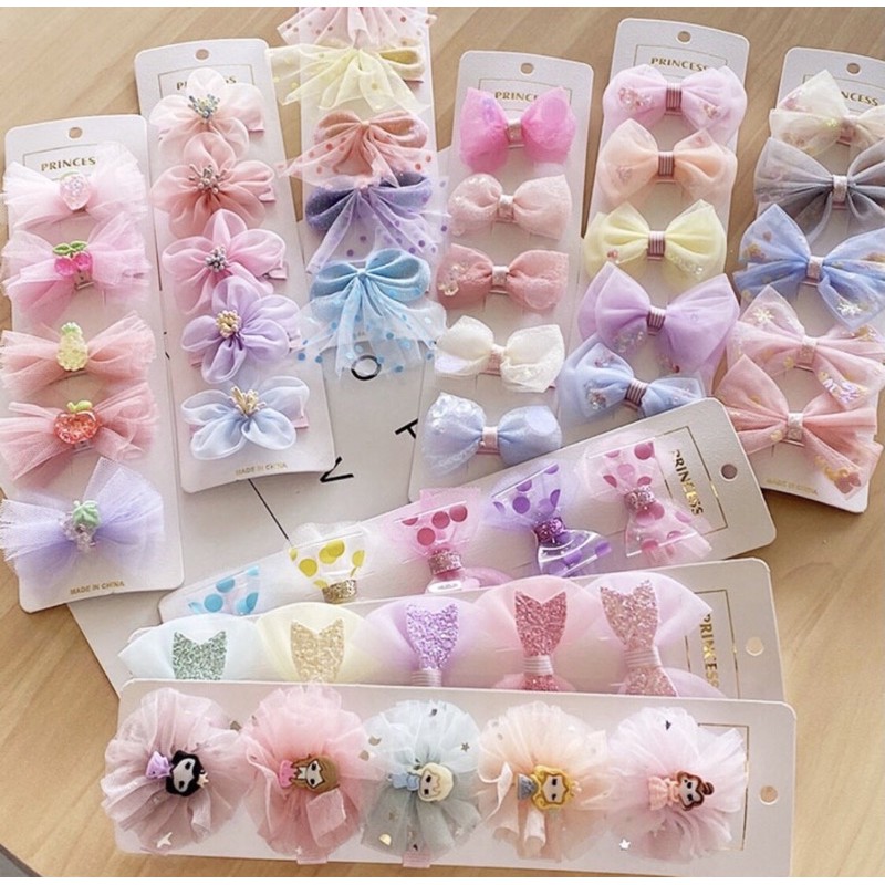Jepitan Rambut Anak Korea Pita Chiffon Pastel Lucu / Jepit Rambut Anak / Hair Clip / Hairclip