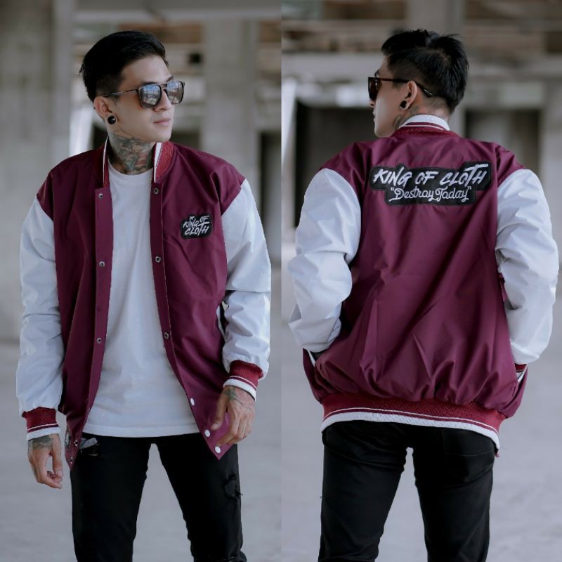 KMOC Jaket Baseball Pria Original Bordir Premium