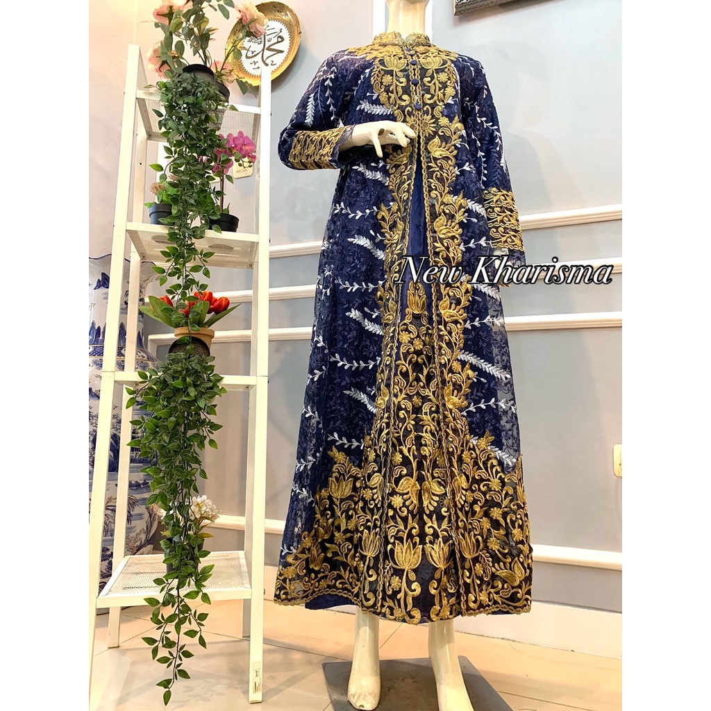 GAMIS PESTA NEW KHARISMA TERBARU/ GAMIS KEBAYA KONDANGAN REAL PIC/ GAMIS LAMARAN MODEL CARDIGAN/ GAM