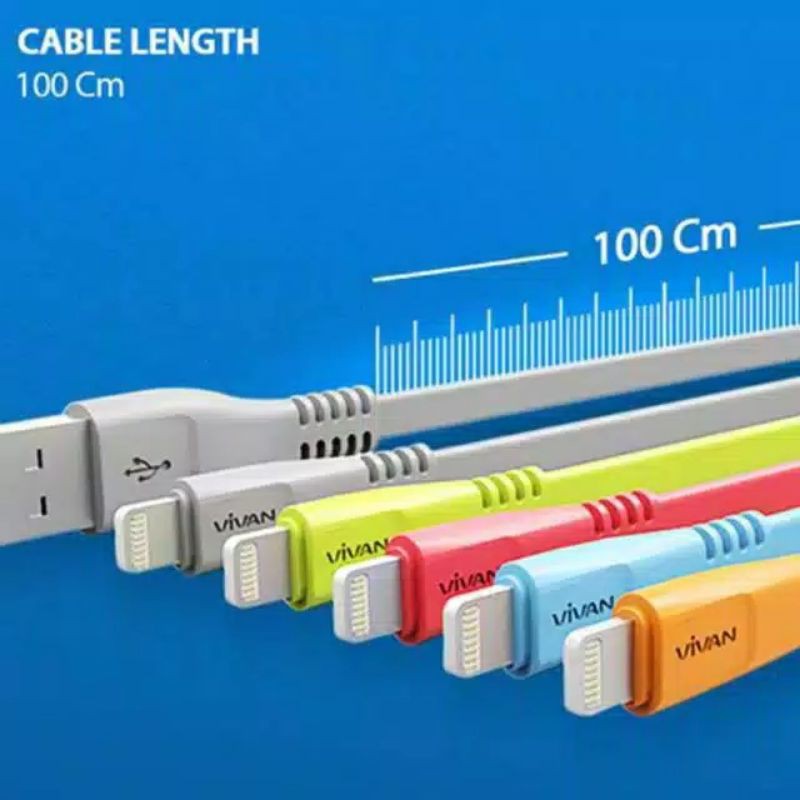 KABEL DATA VIVAN CSL100S NEW for IPHONE LIGTHNING KABEL CHARGER KABEL CASAN VIVAN IPHONE 5 6 7 8