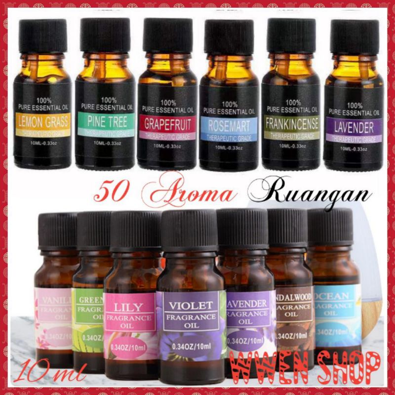 PURE ESSENTIAL OIL PENGHARUM RUANG FRAGRANCE OIL AROMATHERAPY OIL MINYAK AROMATERAPI AROMA PEWANGI RUANGAN UNTUK DIFFUSER HUMIDIFIER