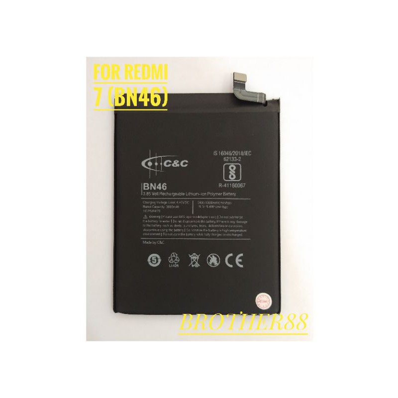 BATTERY BATERAI BATRE XIAOMI REDMI 7 (BN46) C&amp;C ORIGINAL