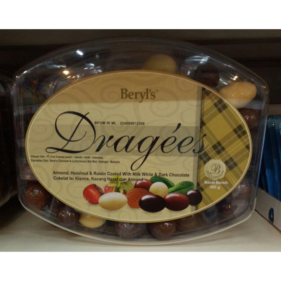 

Beryl's Dragees Almond dark Chocolate 500Gr