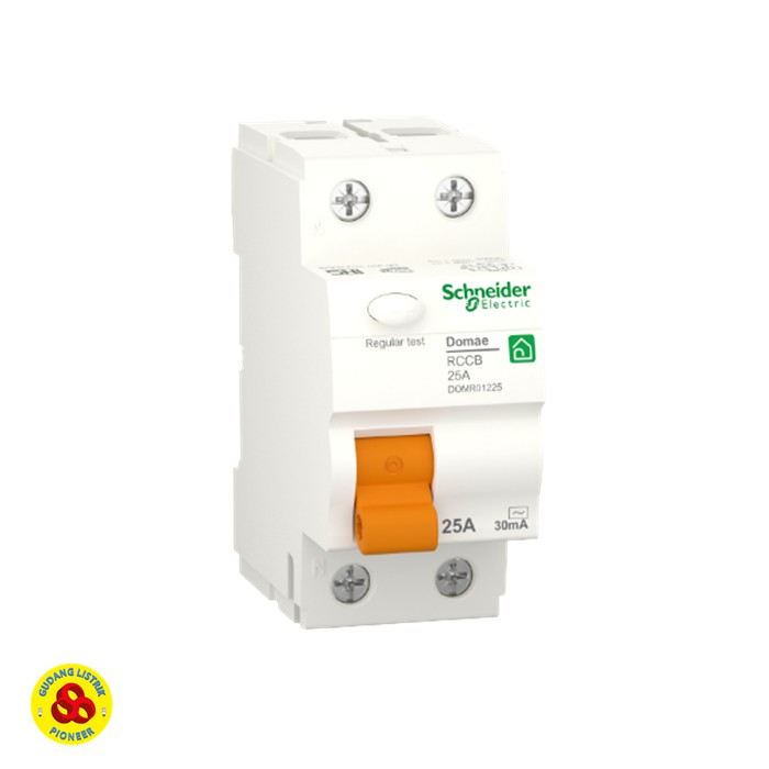 Schneider ELCB / RCCB Domae 2P 25A 30mA DOMR01225 1P+N 25 Amp