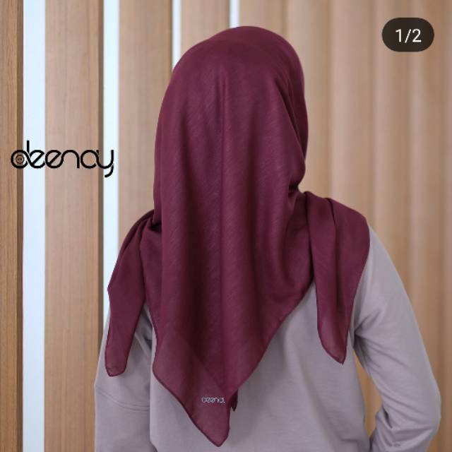 Deenay Texture / MAROON / HIJAB POLOS DEENAY