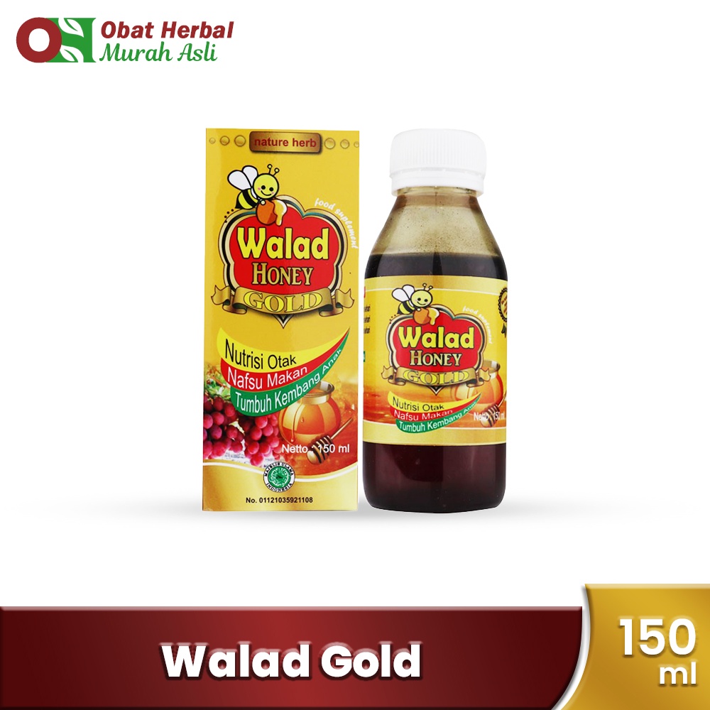 Obat Herbal Untuk Kecerdaskan Otak Anak Madu Walad Honey Gold 150ml