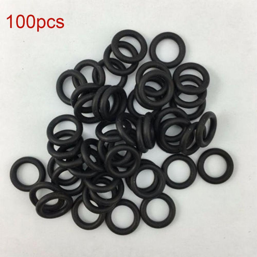 Chookyy 100PCS /Set O-Rings Cacing Wacky Rig Metric Kit Gigitan Ikan Karet Hitam