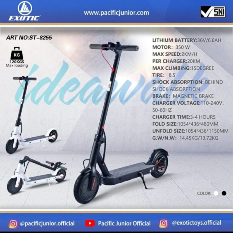 Scooter listrik EXOTIC ST 8255 lipat dewasa anak