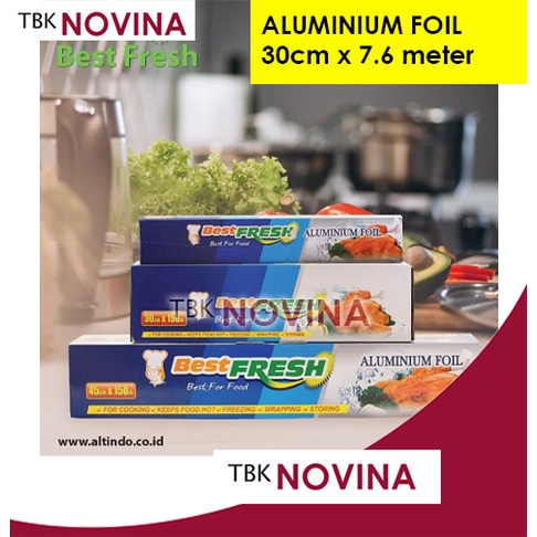 ALUMINIUM FOIL ROLL BEST FRESH / ALUMINIUM FOIL ROLL 30cm x 7.6m