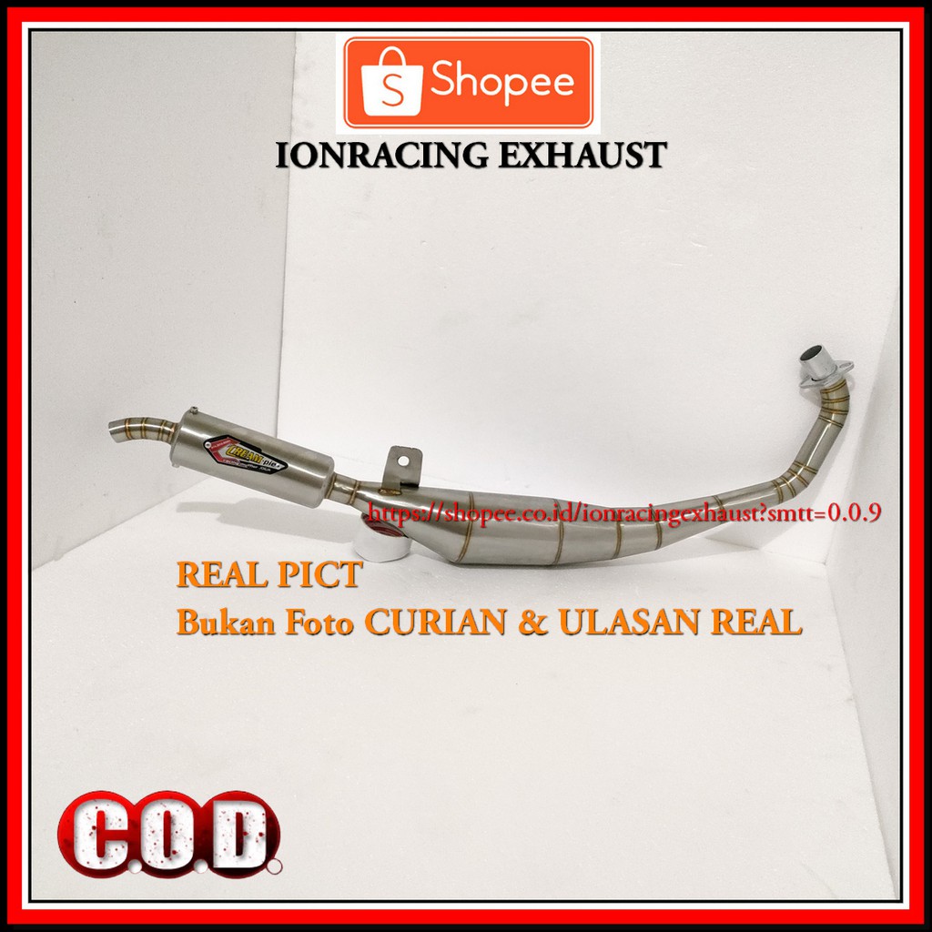 Knalpot Satria 2 tak Satria Hiu Satria Lumba 120 R 120 Ru Standart Racing Creampie Full Stainles-3