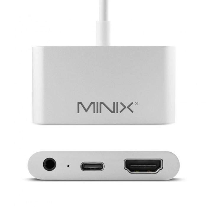 MINIX NEO C-HA - USB-C to 4K HDMI and 3.5mm Audio Jack Adapter