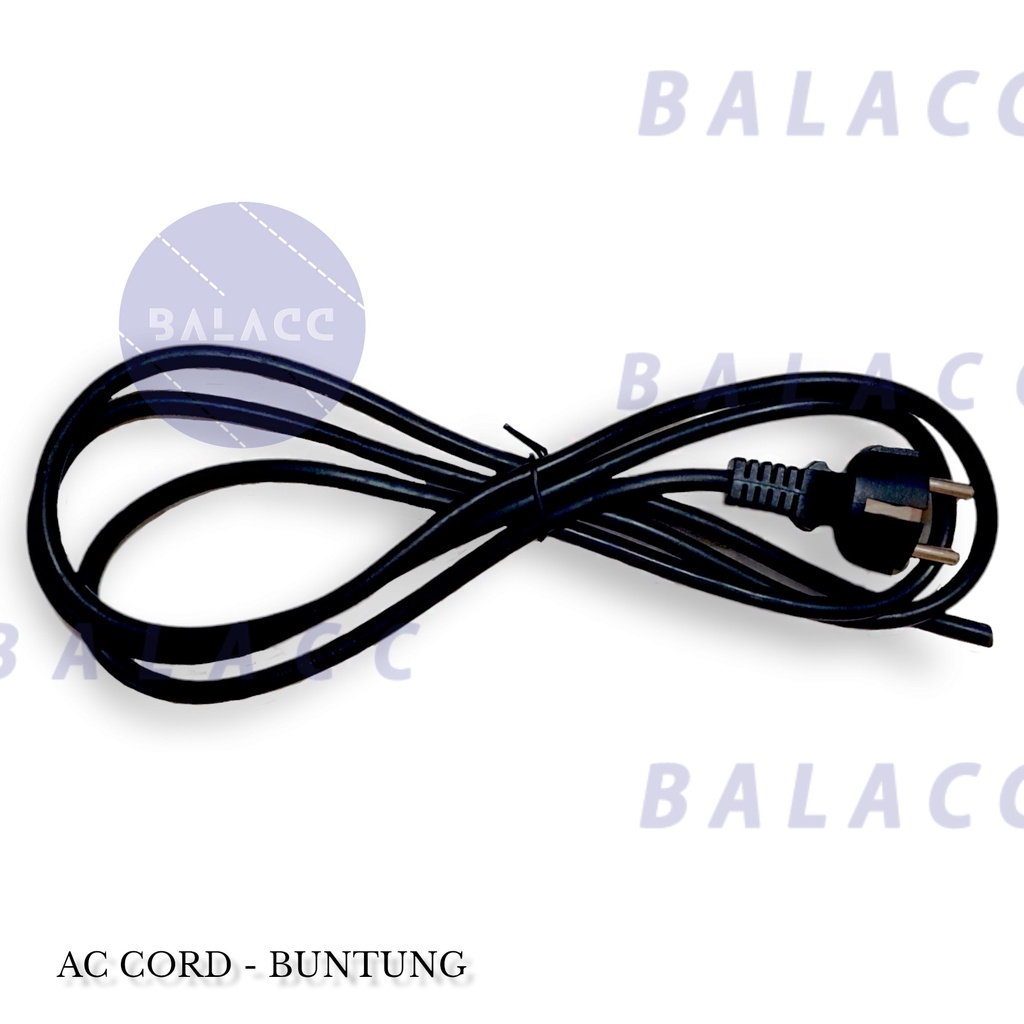 KABEL BUNTUNG Kabel AC cord 220v buntung cable colokan listrik ac cord 7 8 9 10 Kabel Power AC Cord Buntung 1.8 M 1,8Meter Colokan Cable 1.8M Kipas Angin Dll