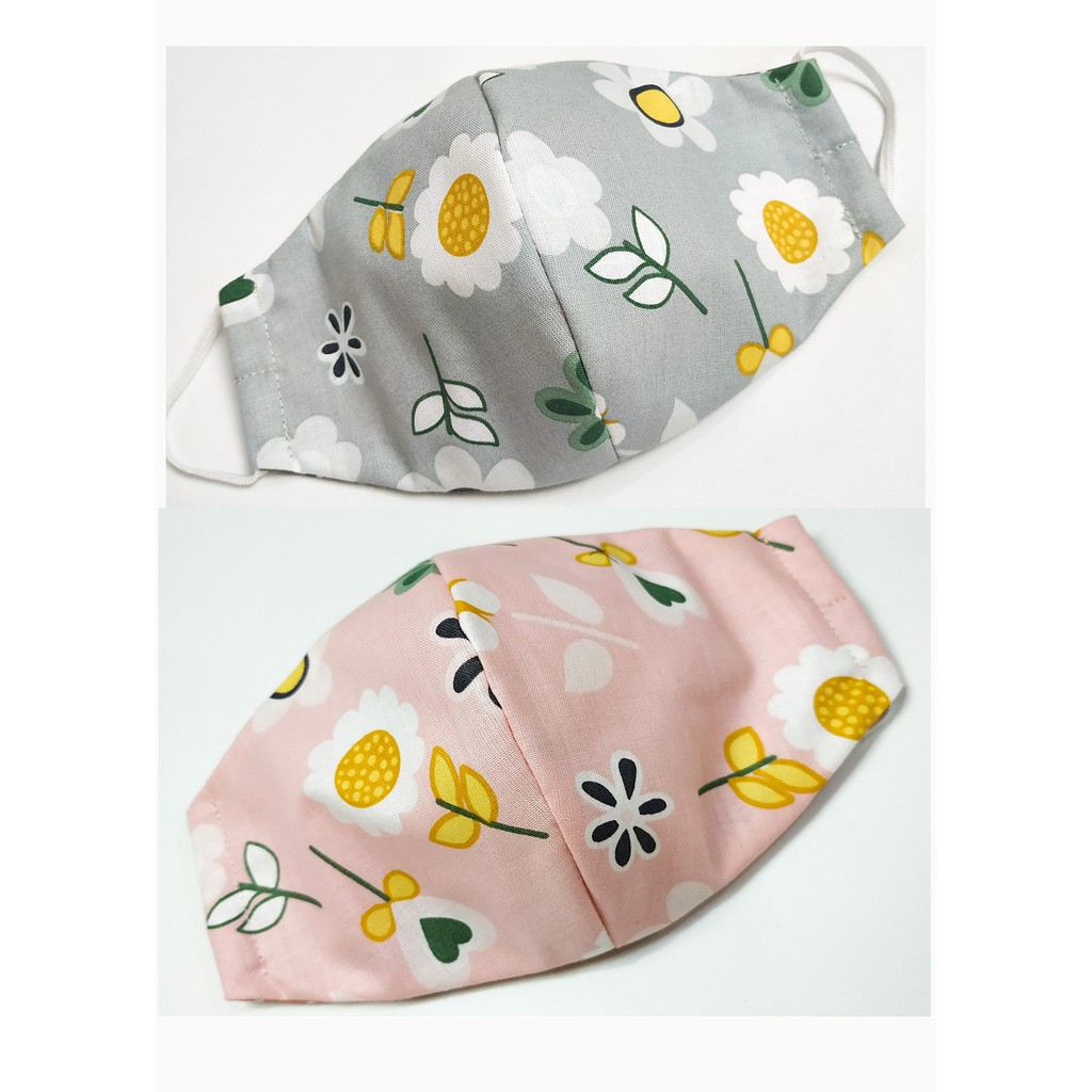 Masker Katun Motif ( 2D FLOWER )