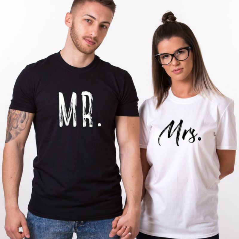 Kaos Couple Pasangan Cewe Cowo Distro Kekinian Lengan Pendek Suami Istri Jumbo Murah Keren