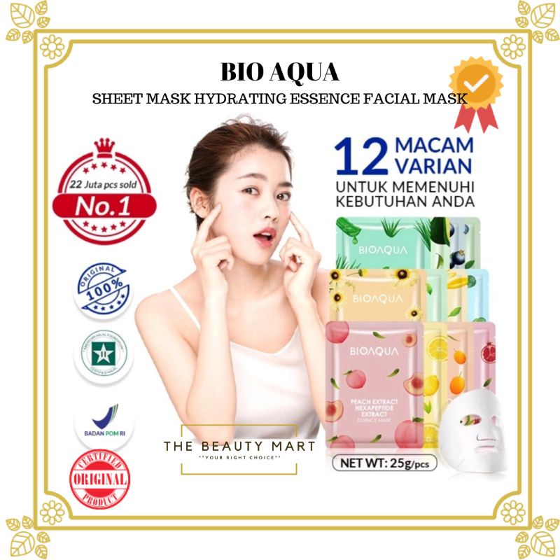 [BPOM] BIOAQUA Sheet Mask Brightening 25gr - Masker Wajah Bio Aqua