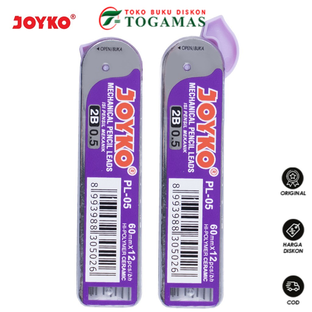 

TERLARIS !! LEAD PENCIL PL-05 2B 0.5MM JOYKO