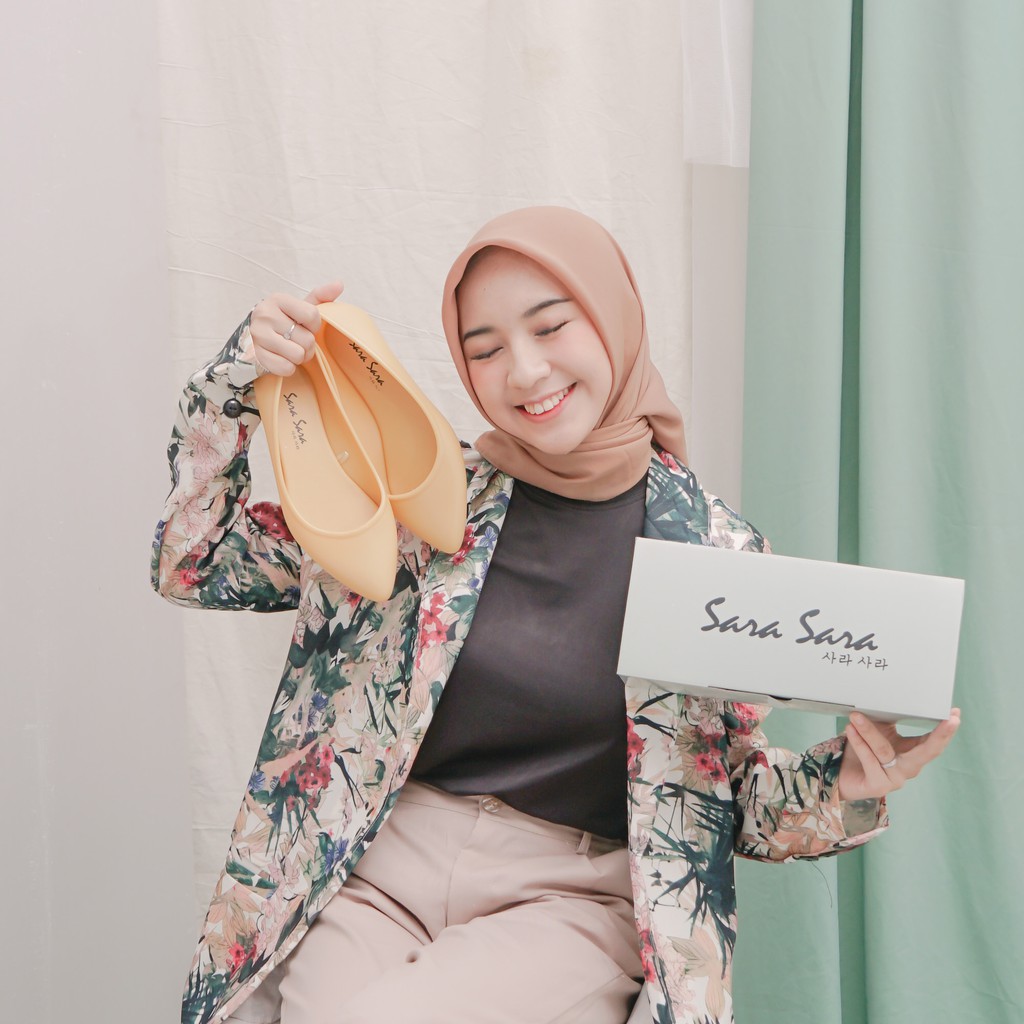 Sara Sara PELANGI Jelly Shoes Sepatu jelly wanita sepatu kerja flat shoes ballerina casual terbaru