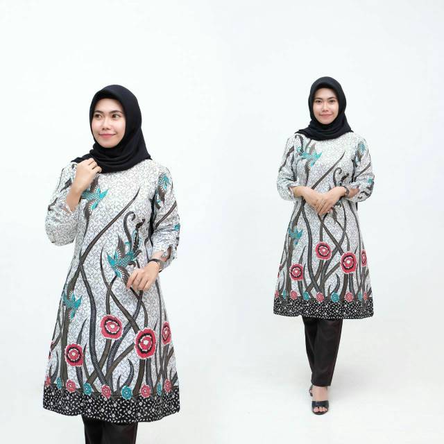 Baju Atasan fit m.L.xL.XXL .xxxL.xxxxL.xxxxxLDress Tunic SOGAN Batik Printing