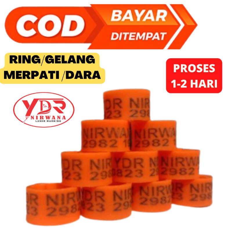 RING KLIP MERPATI REQUEST NAMA / CUSTOM NAMA ANTI LUNTUR