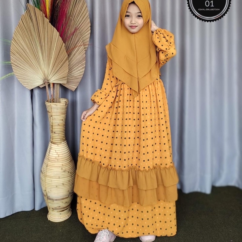 set gamis anak URIGIRI UMPAK mix ceruty