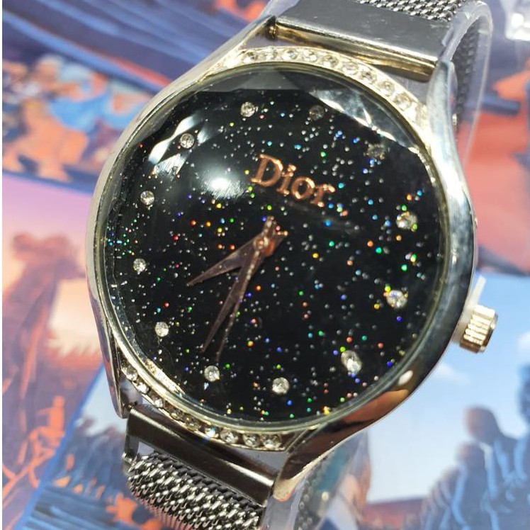 Jam tangan wanita magnet DIOR PERMATA ATAS BAWAH DAN DALAM Terbaru
