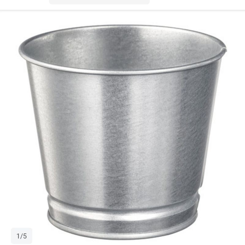 Pot aluminium silver, vas bintjei