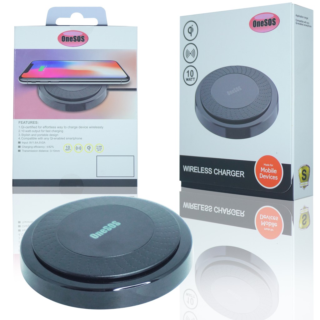 OneSOS Wireless Charging Pad Charger Wireless Charger Tempel Fast Charging Charger HP Tanpa Kabel