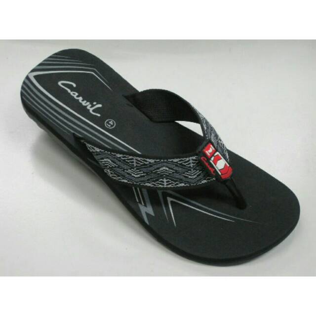 Carvil Sandal Pyramid Black Grey