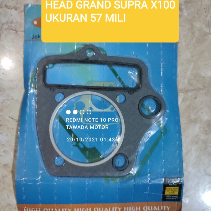 PAKING RACING BLOK HEAD ATAS UKURAN 57 MILI ASTREA GRAND. SUPRA X100