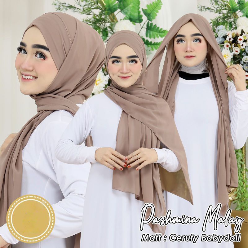 Jilbab Hijab Kerudung Pashmina Tali Malay Pasmina Tali Melayu Malaysia Ceruty Babydoll FRZ
